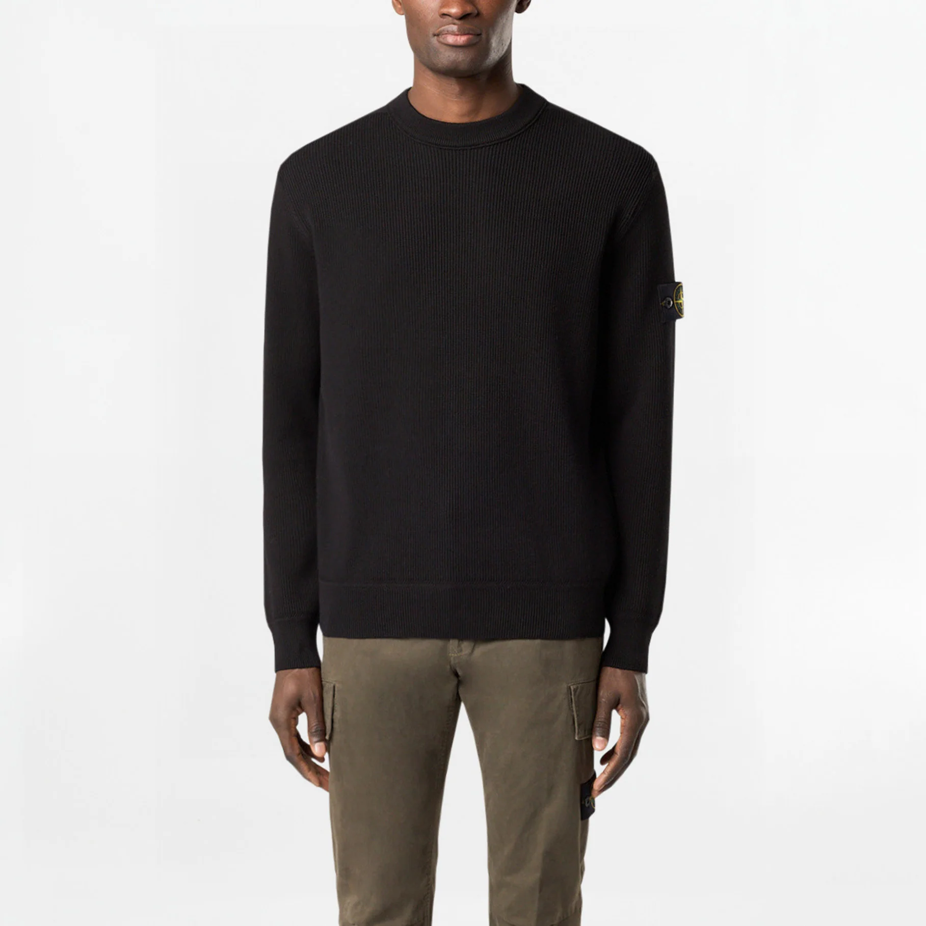 Pull Stone Island Ribbed Soft Organic Cotton 5100054 Noir – Image 2