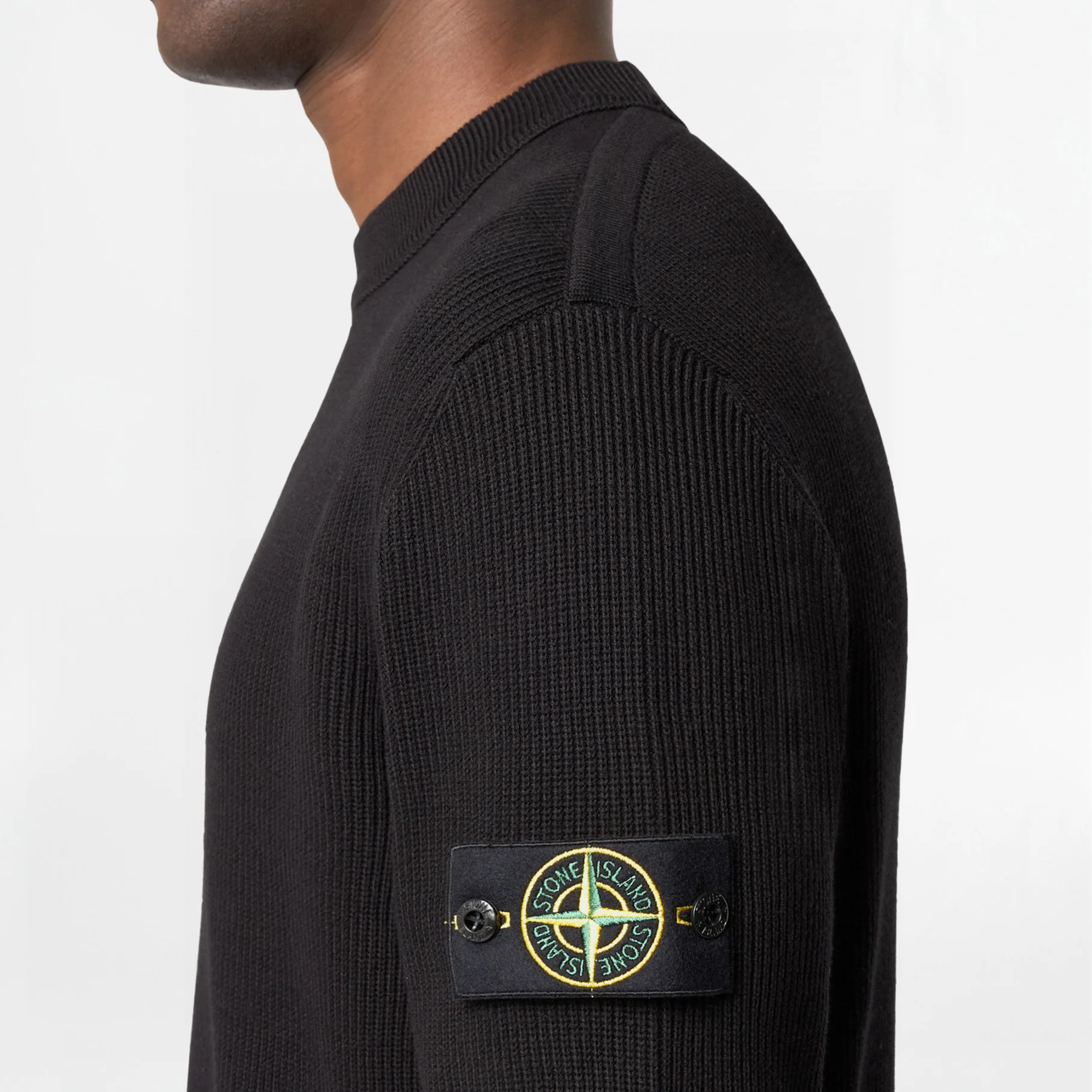 Pull Stone Island Ribbed Soft Organic Cotton 5100054 Noir – Image 4