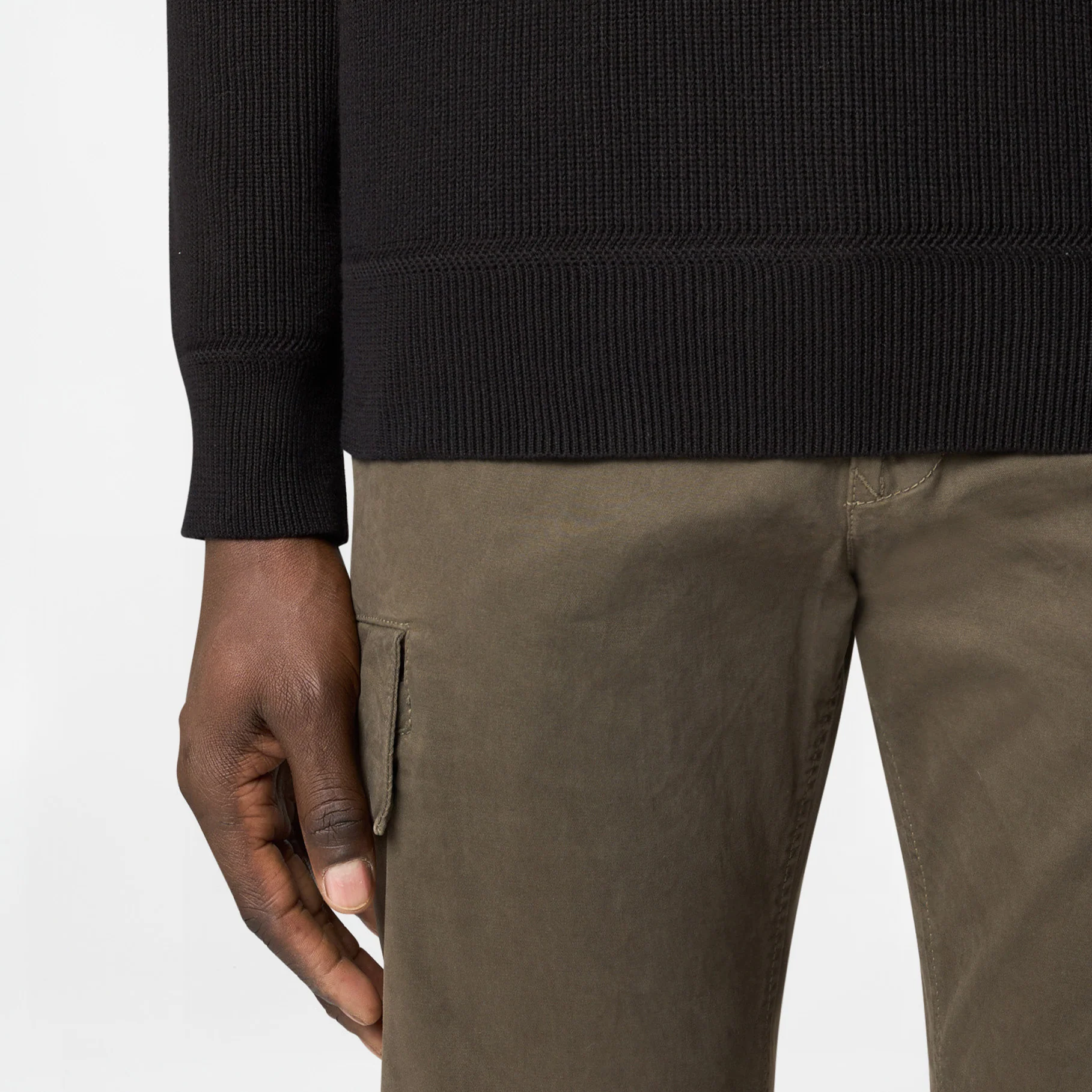 Pull Stone Island Ribbed Soft Organic Cotton 5100054 Noir – Image 6