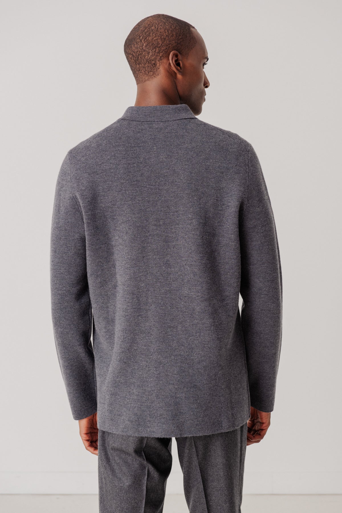 Surchemise Stanley en laine merinos gris – Image 6