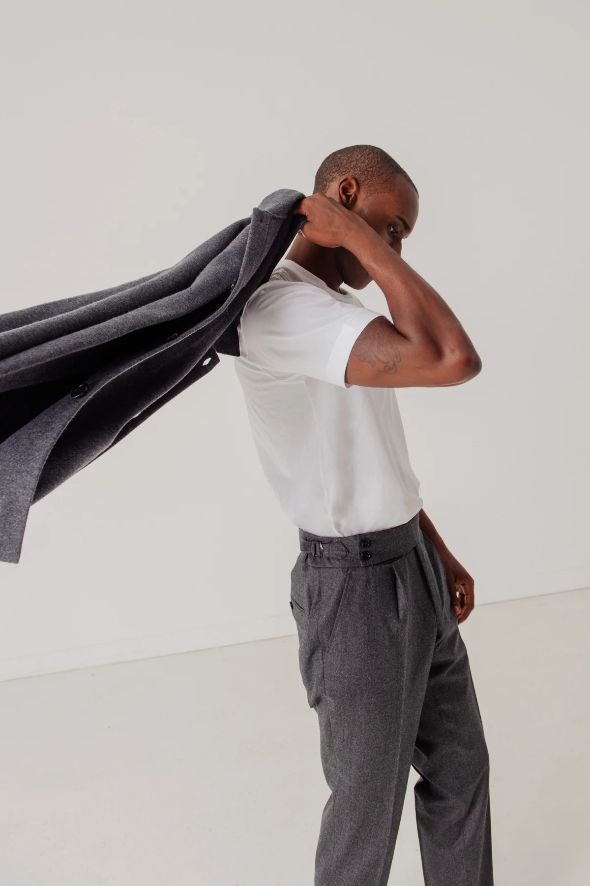 Surchemise Stanley en laine merinos gris – Image 8